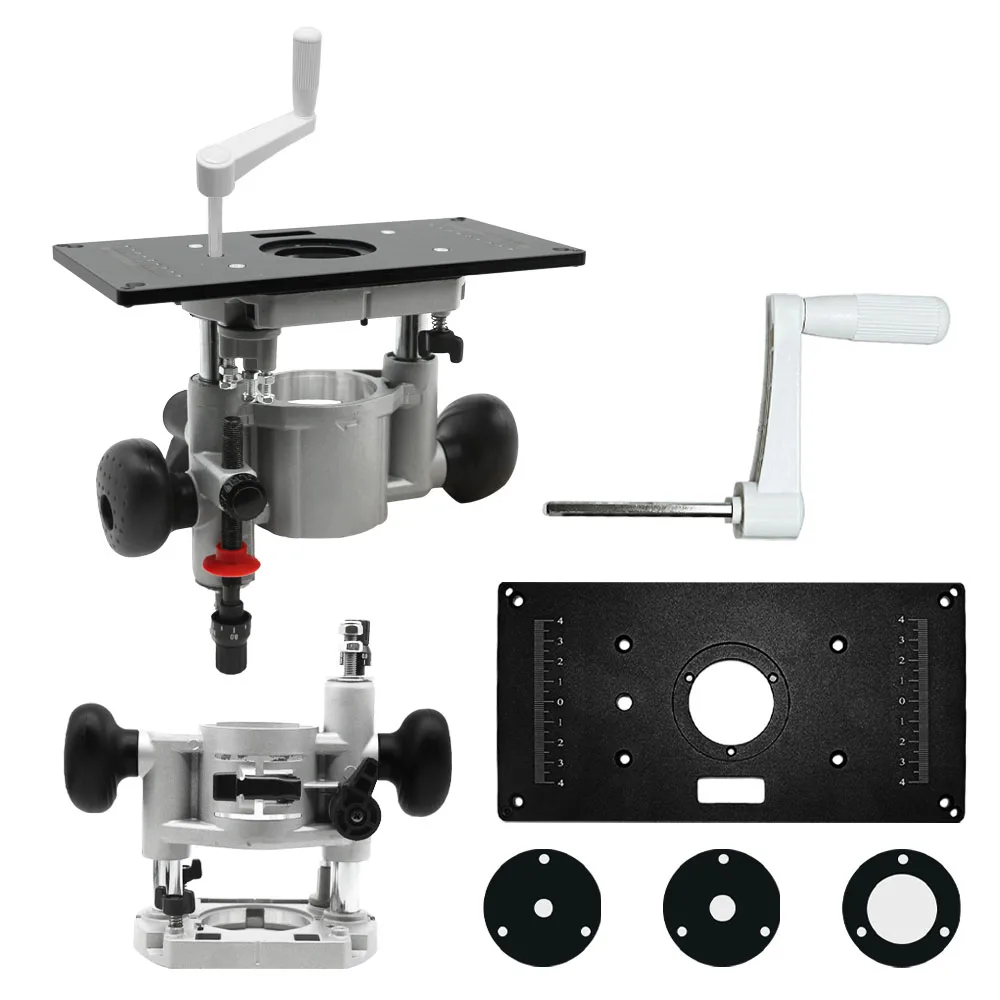 Router Lift Table Aluminum Plate Lifting Platform Woodworking Benches 37mm for 64-65.5mm Diameter  Engraving Trimming Machine