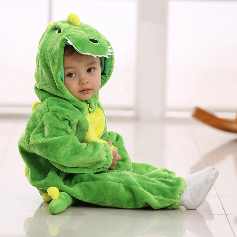 Children Green Shark And Dinosaur Rompers Baby Cute Clothes Girls Jumpsuit Overalls