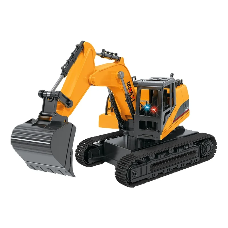 New arrival RC Simulation Truck Construction Toys Remote Control Excavator toys with light for kids