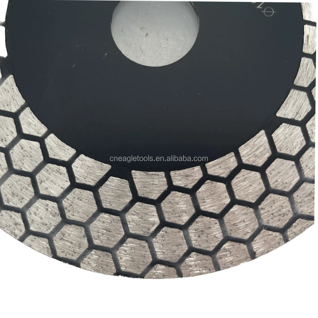 115/125mm Triangle Turbo Diamond Saw Blade Cutting Disc for Ceramic/Porcelain Tiles