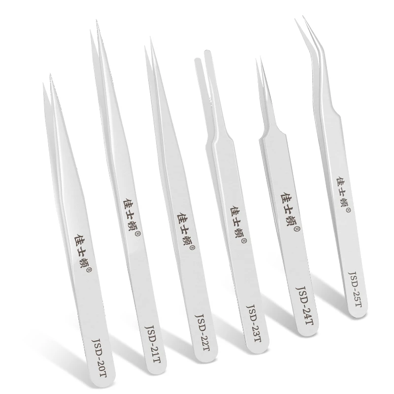 Pointed tweezers Elbow forceps Tweezers for mobile phone clip manicure eyelash Tweezers for computer repair tools