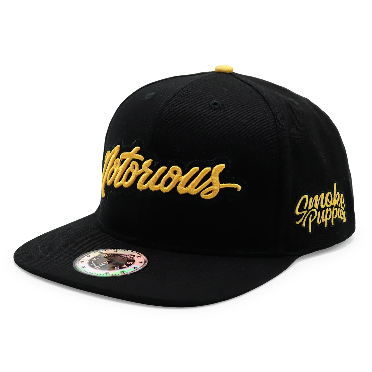 Flat Brim 3D Embroidery Sports Hat Gorras Custom Snapback Cap