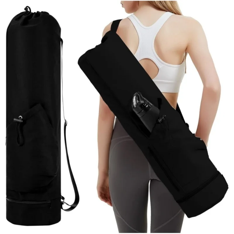 Wholesale Custom Gym Bag with Adjustable Shoulder Strap Polyester Yoga Mat Bag with Water Bottle Pocket Yoga Mat Storage Bag