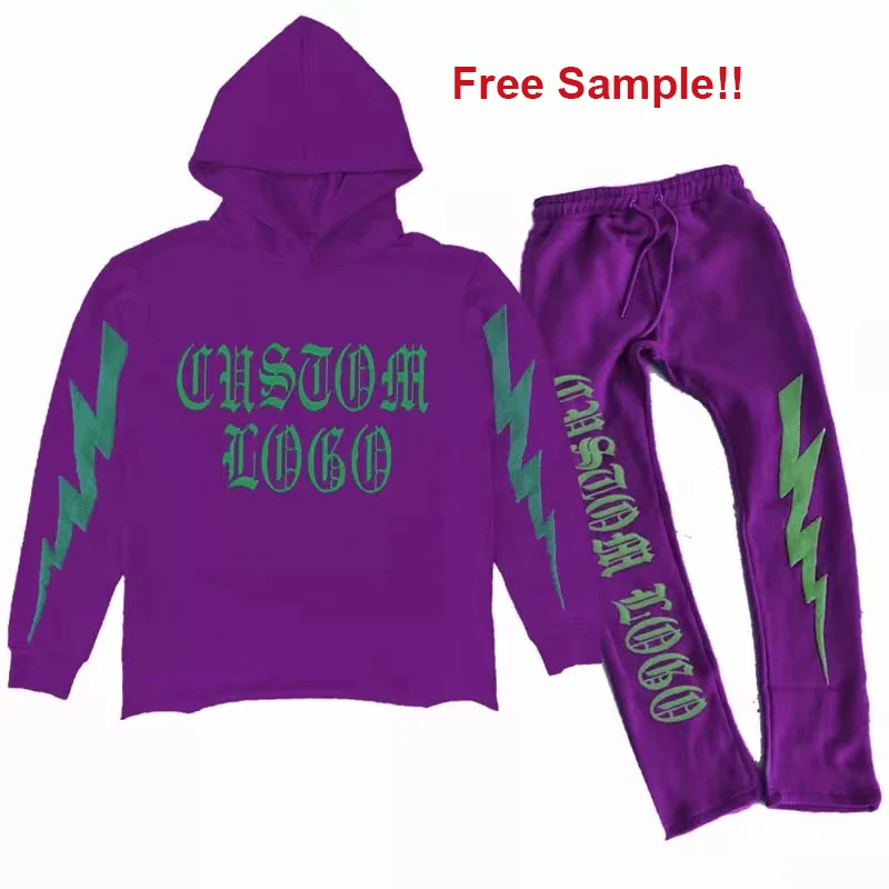 Толстовка с капюшоном и 3D-принтом на заказ, комплект из французского махрового хлопка с толстовкой, спортивные уличные повседневные спортивные штаны и толстовка