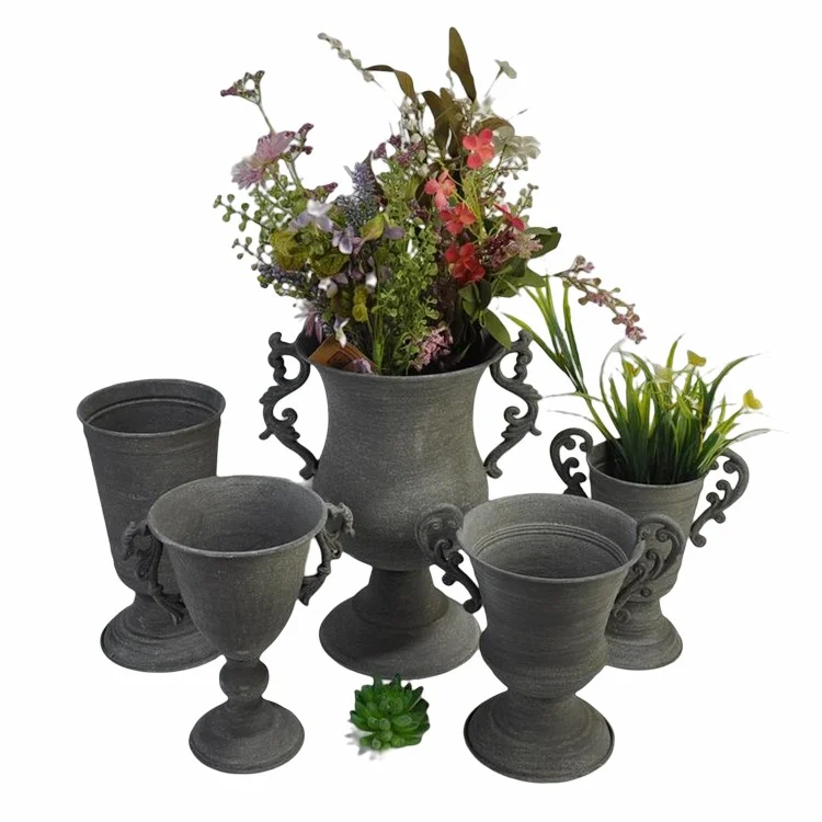 Oem Shabby Small Metal Bucket Pot Rustic Flower Rustic Flower Bucket Garden Planter