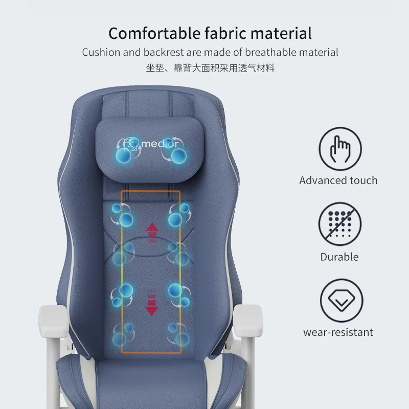 Luxury Gaming Gamer Computer Chair Massage  Leather led rgb Purple Black White Pink Scorpion Racing  with Footrest Gaming Chair