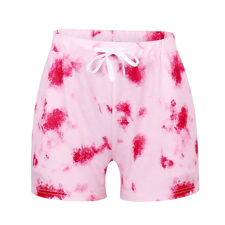 2022 new arrivals women summer vintage clothing  loose fit two piece tie dye tracksuit 2 piece short sets