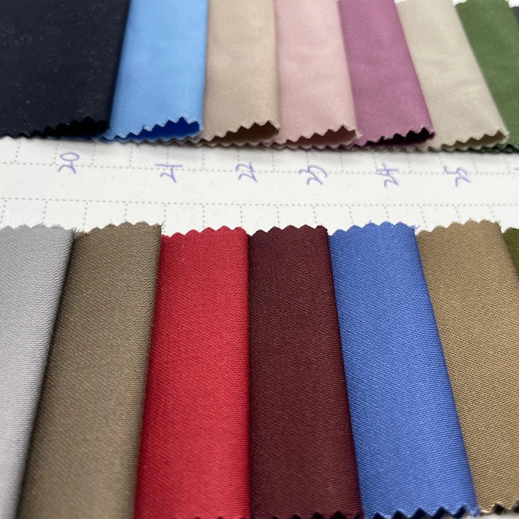 Cotton Spandex sateen Fabric Eco-friendly Woven Dyed pants 240gsm 3% Spandex 97% Cotton Satin Drill Fabric