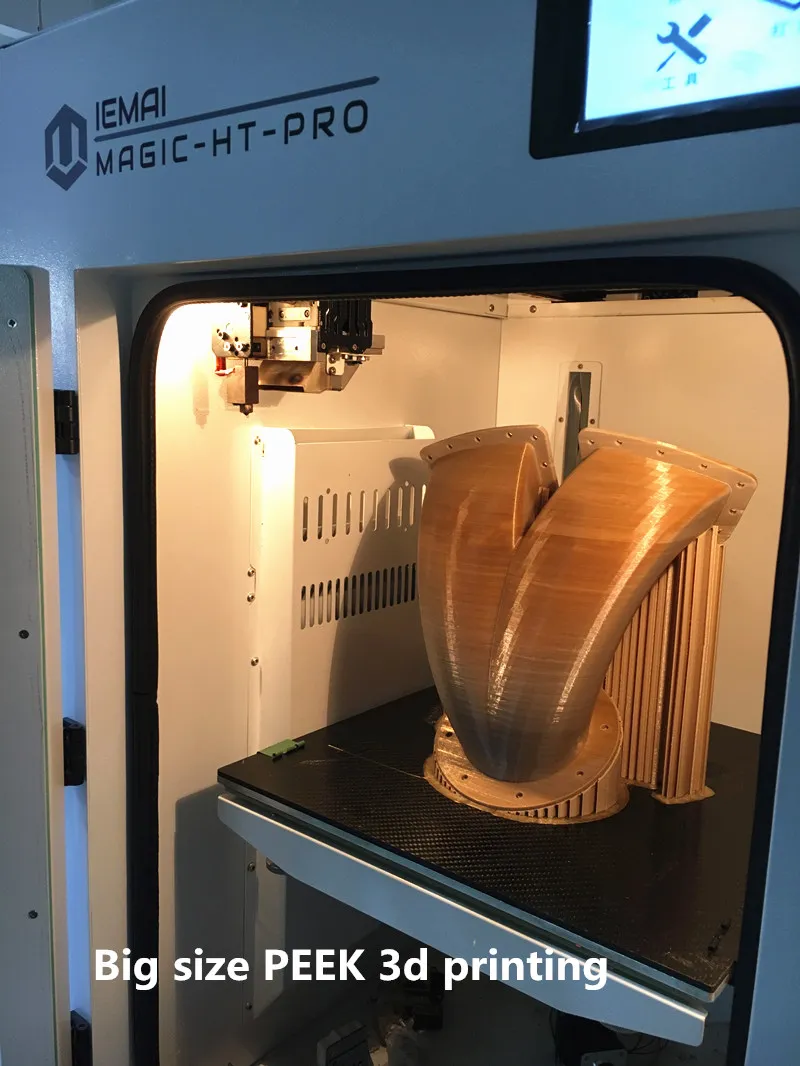 Двойной высокой температуры 500C hotend PEEK 3D принтеры MAGIC-HT-PRO с 170C hotbed