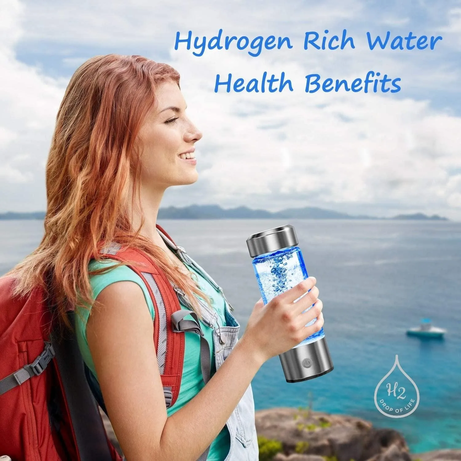 Portable Hydrogen Water Ionizer Hydrogen Water Generator Rechargeable Hydrogen Rich Water Glass Health Cup for Home Travel