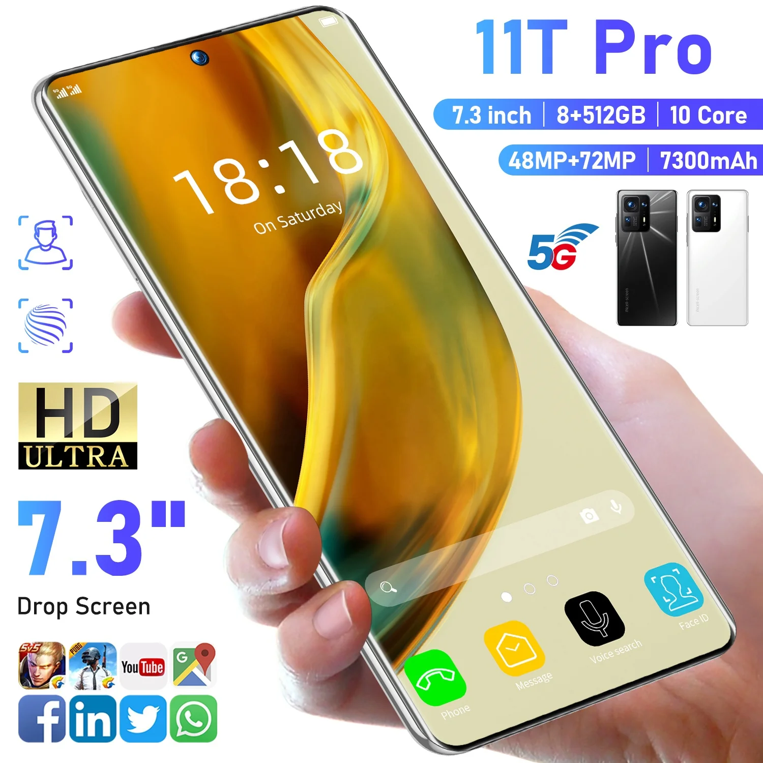 XINZY   Xiaom mi Mix4 Smartphone 16GB+512GB Full Screen Mobile Phone Finger/Face Unlock Cellphone telefon