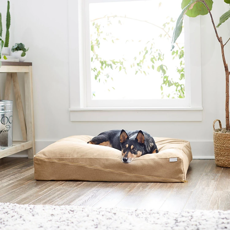 Amazon High End Calming Dog Bed Mat Zipper Pillow Cushion Cooling Large Waterproof Washable Luxury Pet Mat