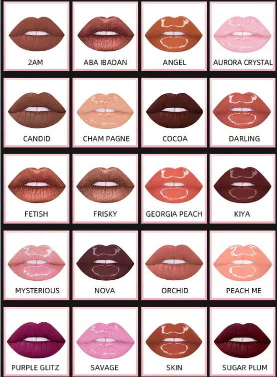 Wholesale Lip Gloss 100 Colors Private Label Lipstick Matte Glitter Lip Gloss Custom Lip Gloss Makeup Cruelty Free Lipgloss