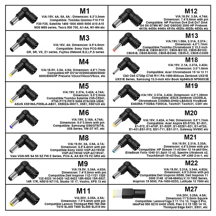 90w Universal Laptop Charger Power Supply For Acer Dell HP Asus Lenovo Toshiba Sony Samsung Hasee Huawei