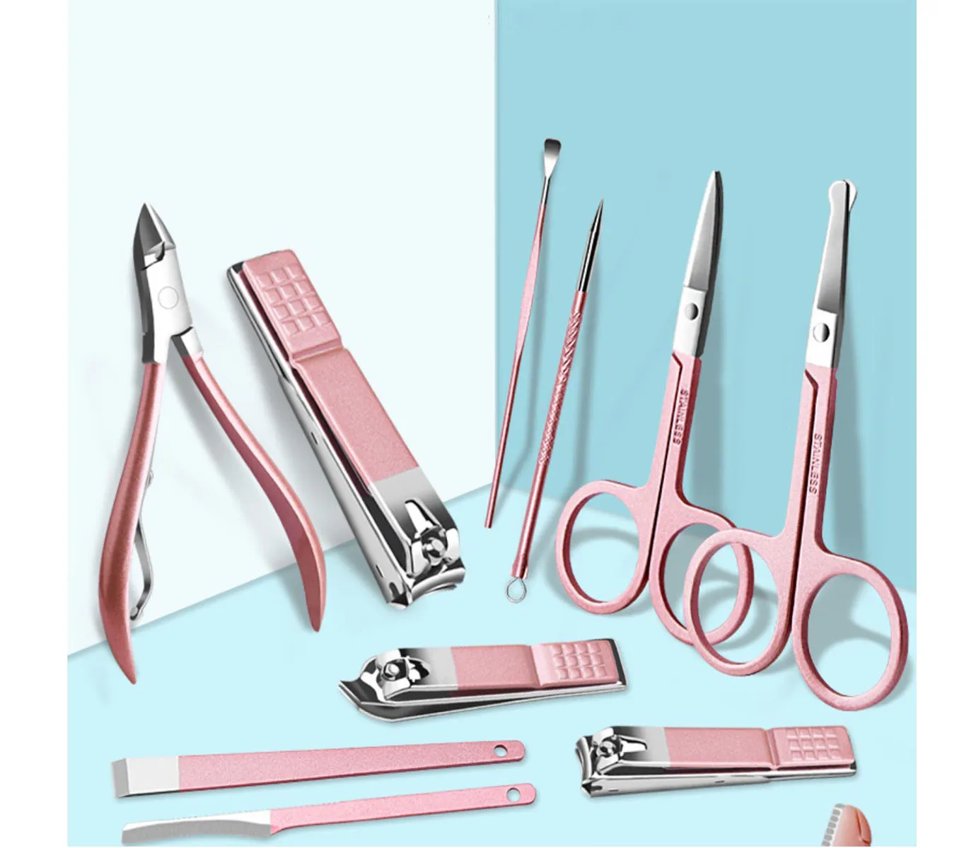
Travel Portable Mini Personal Care Tools Nail Clippers Full Manicure kit Pedicure set For Men And Women Universal 