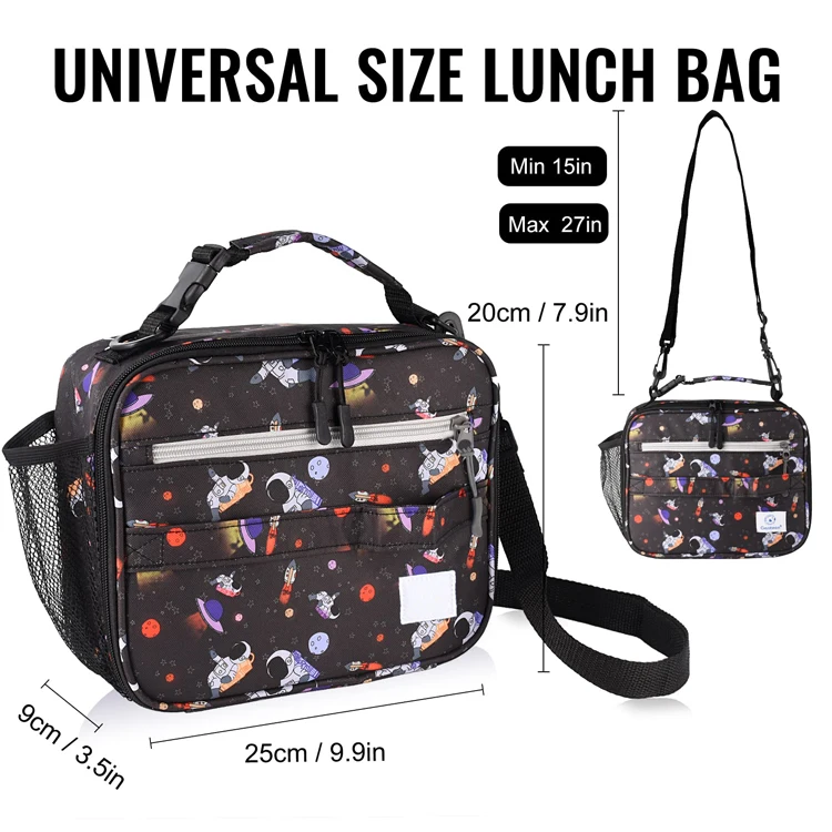 Mini lunchbag kids childrenas cooler bag cartoon sublimation children lunch shoulder bag for school