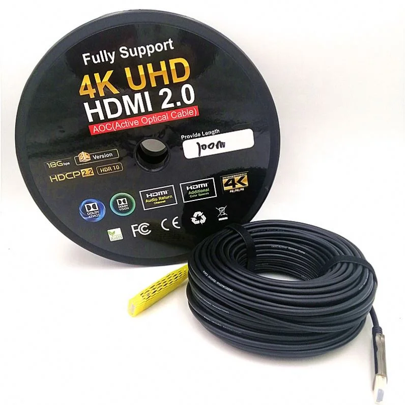  Оптоволоконный кабель 4K 3D Aoc оптоволоконный от 10 м до