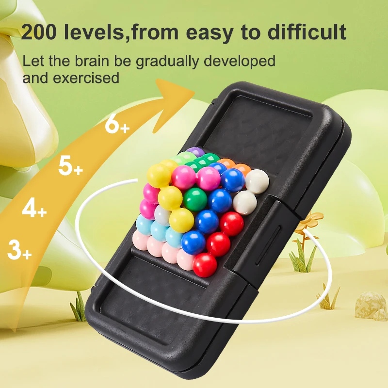 Educational Insights Kanoodle 3D Brain Teaser IQ Puzzle Match Wisdom Magic Beads 3D Interactive Puzzle Board Game Children Toys