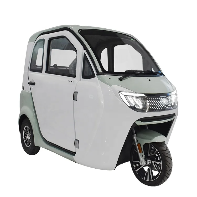 Tuk полностью закрытый трехколесный электрический автомобиль скутер для взрослых Электрический велосипед с кабиной