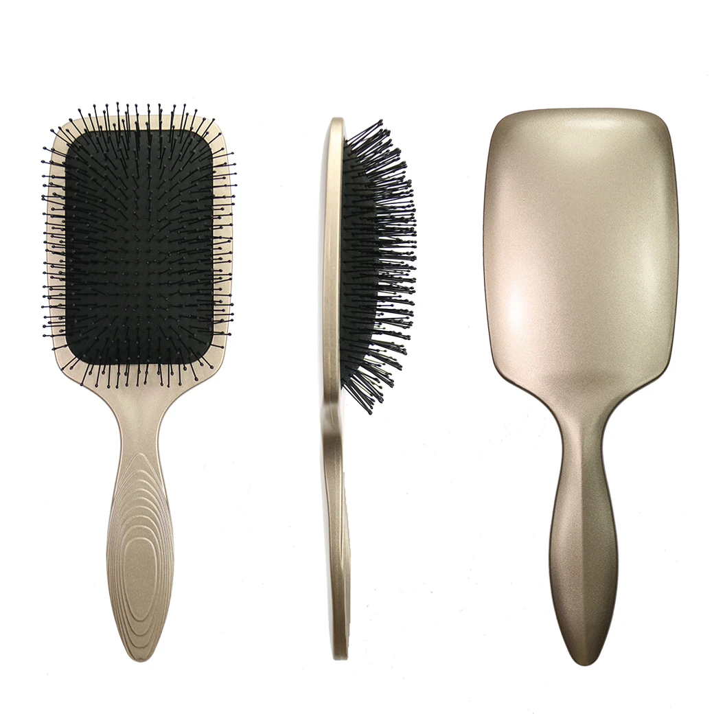 Wholesale Private Label Hairdressing Styling Tools Hair Brush Detangling Custom Curved Plastic Hair Brush for Blow Hairstyle