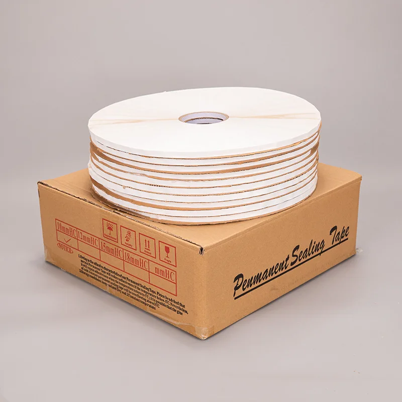 Pure White Pepa Film Permanent Bag Sealing Tape On Mailer Bag Neck