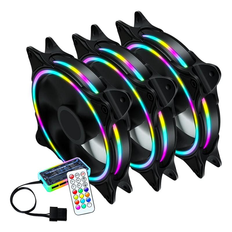  Заводская цена охлаждающий светодиодный RGB вентилятор для корпуса