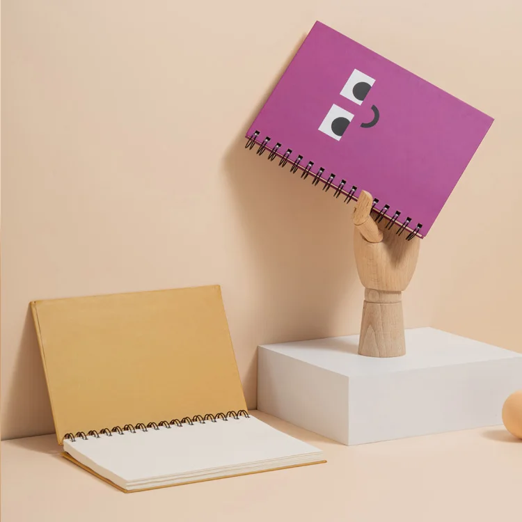 LABON New Arrival Cheap Cute Interesting Expression UV Printing Spiral Binding Journal Notebook