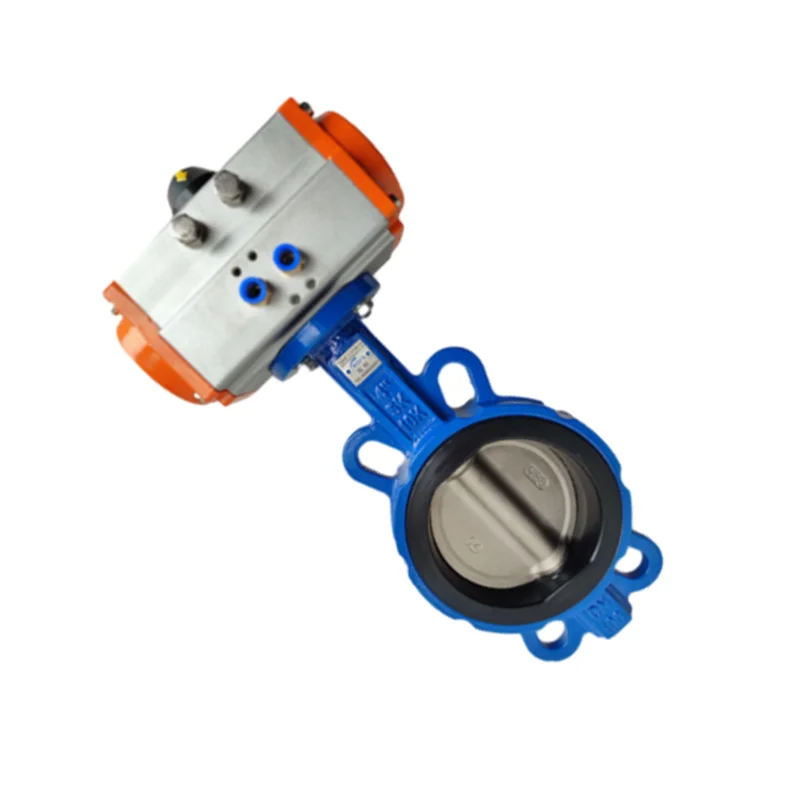 Best Design Factory Direct Sales Pneumatic Wafer Butterfly Valve Rubber Soft Seal