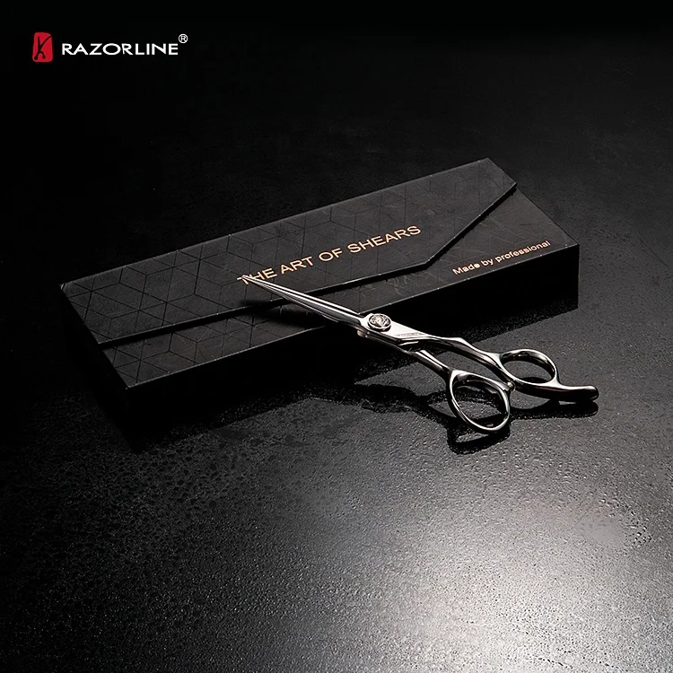 Custom LOGO 6 Inch 9CR Barber Professional Haircutting Scissors Kit Japanese 440C Hair Cutting Shears Tools Thinning Scissors