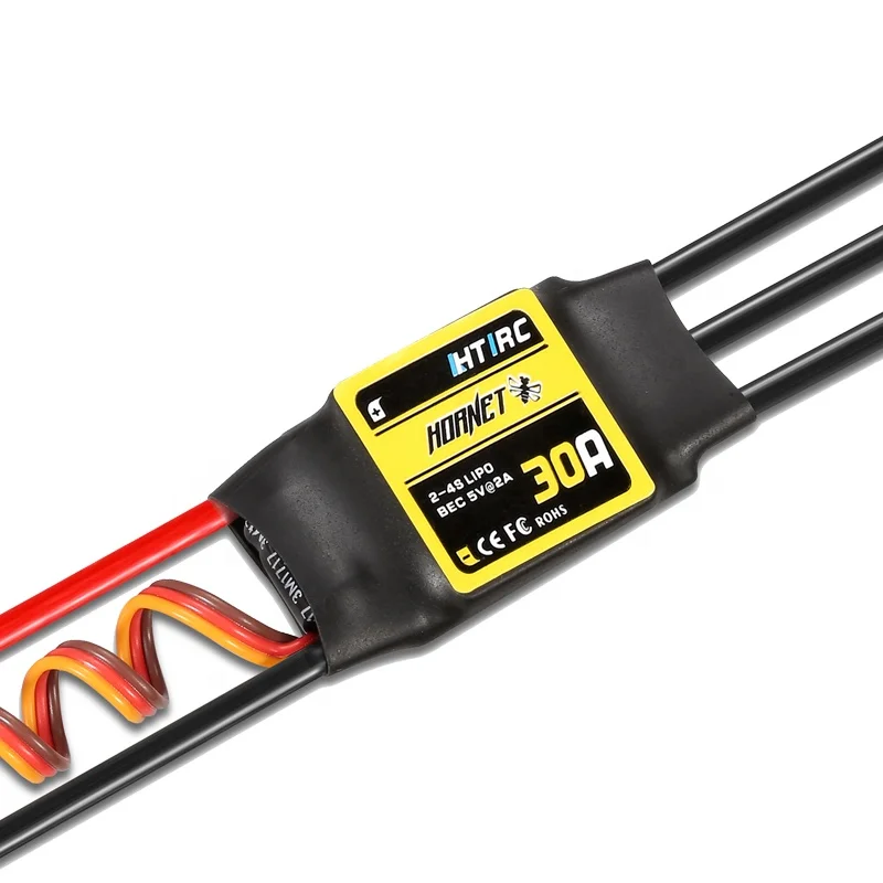 HOT SELL HTIRC Hornet 30A Brushless ESC 2-4S BEC 5V/2A RC Airplane ESC