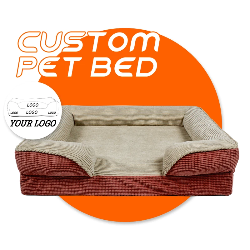 Custom luxury orthopedic pet dog bed 7 large sized xl giant wholesale eco friendly memory foam pet dog sofa bed