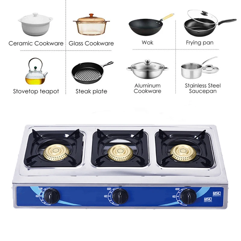 New 2022 Product Idea Household High Quality 3 Burners Gas Stove