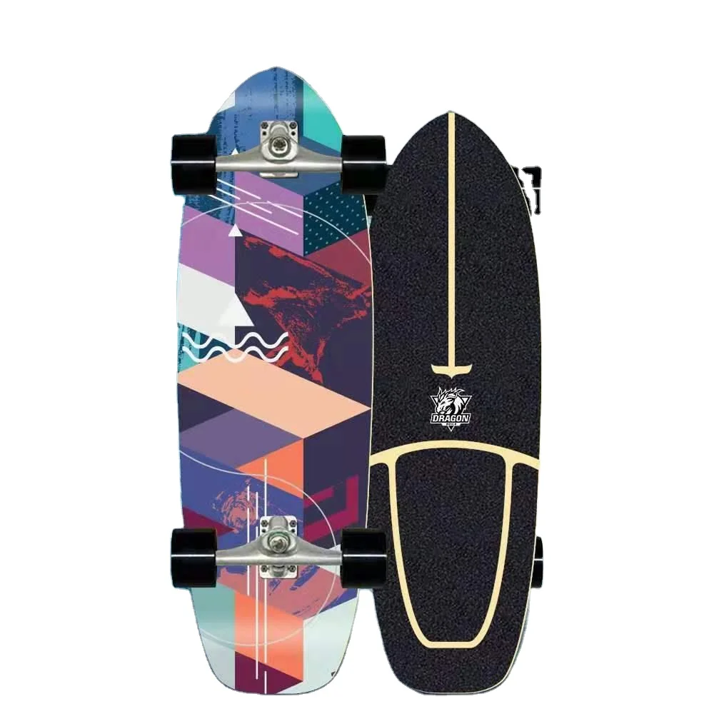
Land Surf Skate Board Maple Deck CX4 Truck Complete Surfskate Board Outdoor Carving Pumping Cruiser Longboard Skateboards 