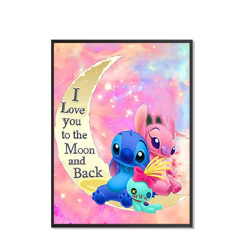 Modern Fashion 5D Kids Cartoon Home Decor Painting Diamond Painting DIY Photo Frame Sticker Painting Children Gift Cross Stitch