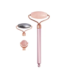 Yingshang 3 in 1 DIY derma beauty germanium face roller jade facial roller 3 in 1 Head Changing roller Set