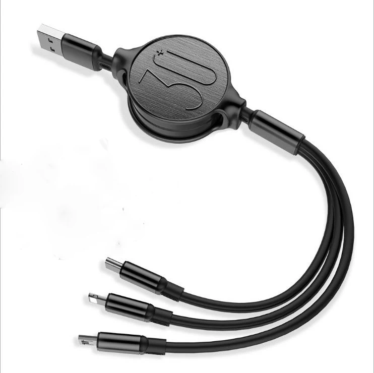 
QC3.0 3A быстрой зарядки Универсальное зарядное устройство Usb кабель Выдвижной 3 в 1 несколько Кабель с разъемом micro usb type-c для мобильного телефона Galaxy Шнур кабель для iphone 