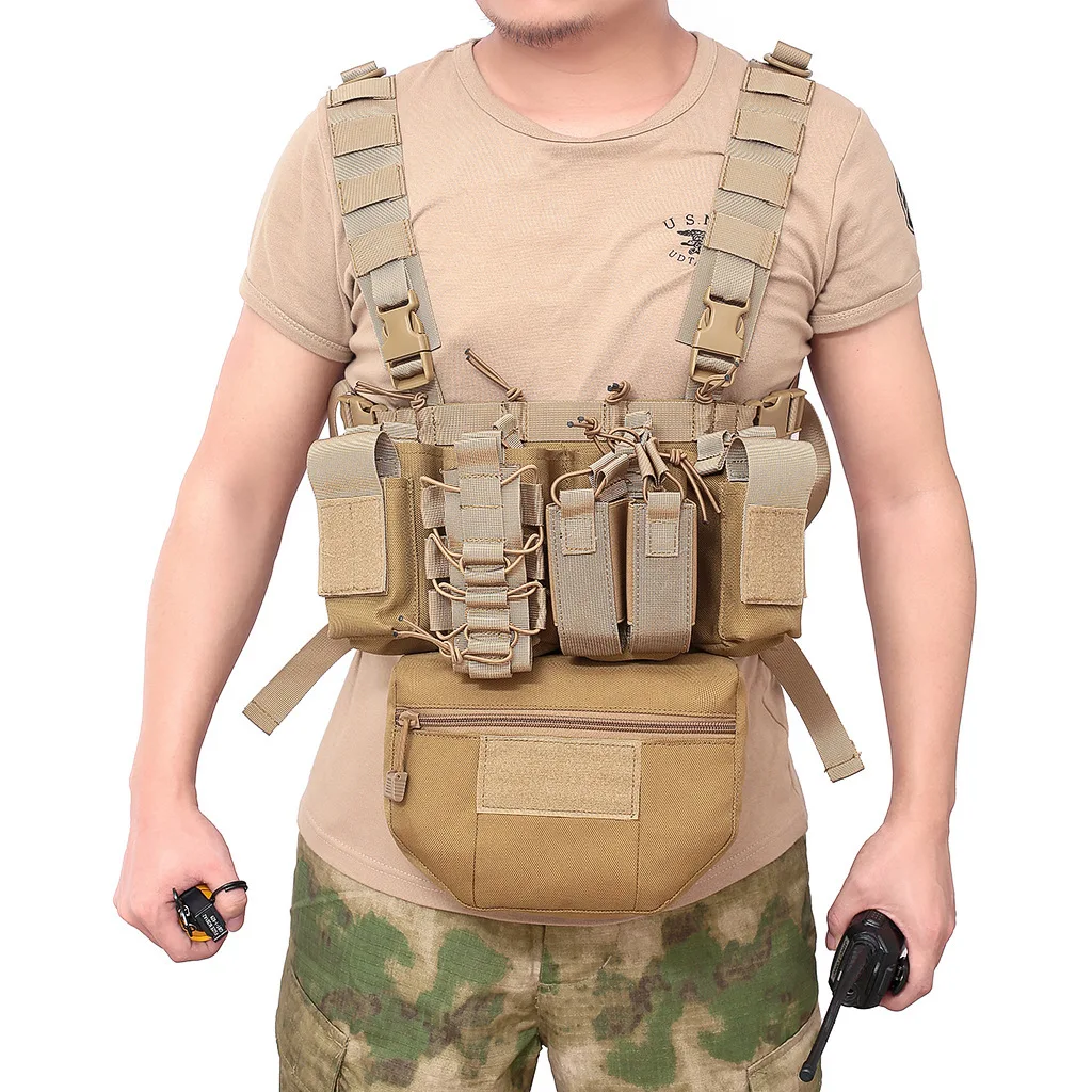 Wholesale Recon Chest Rig Tactical Vest Gear Molle EDC Pouch Mag Bag Single Double Triple Magazine Pouches
