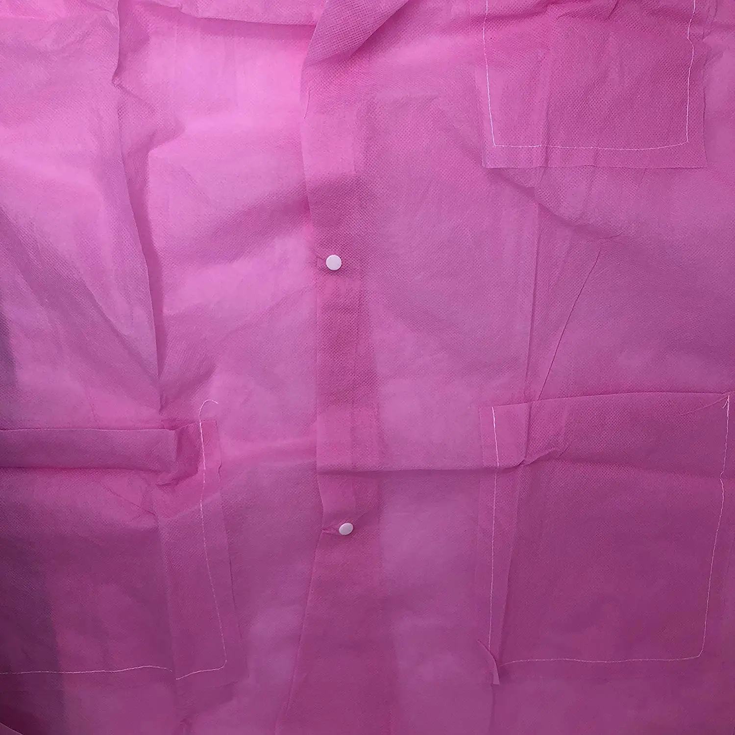 Breathable Disposable Dental Lab Coat Pink SMS SMS 40G For Women