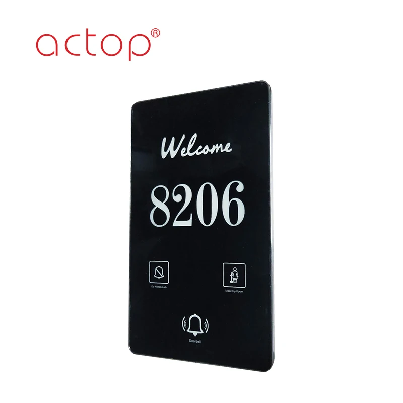 Смарт-дверная табличка ACTOP с номером комнаты, дверная табличка с номером может быть изготовлена по индивидуальному заказу