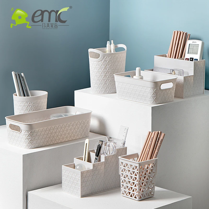 Tabletop small pp plastic storage basket with handle