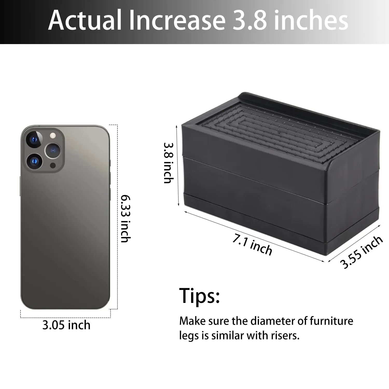 Heavy-Duty Double-Layer Plastic Furniture Protector with Adjustable Foot Pads Storage Holders & Racks for Sofa Coffee Table Bed