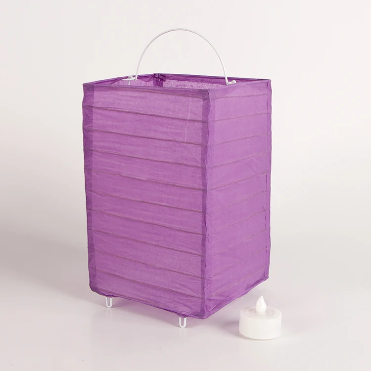 Decorative LED Light Novelty Colorful Lantern Outdoor Table-Top Paper Lantern with LED Tea Light