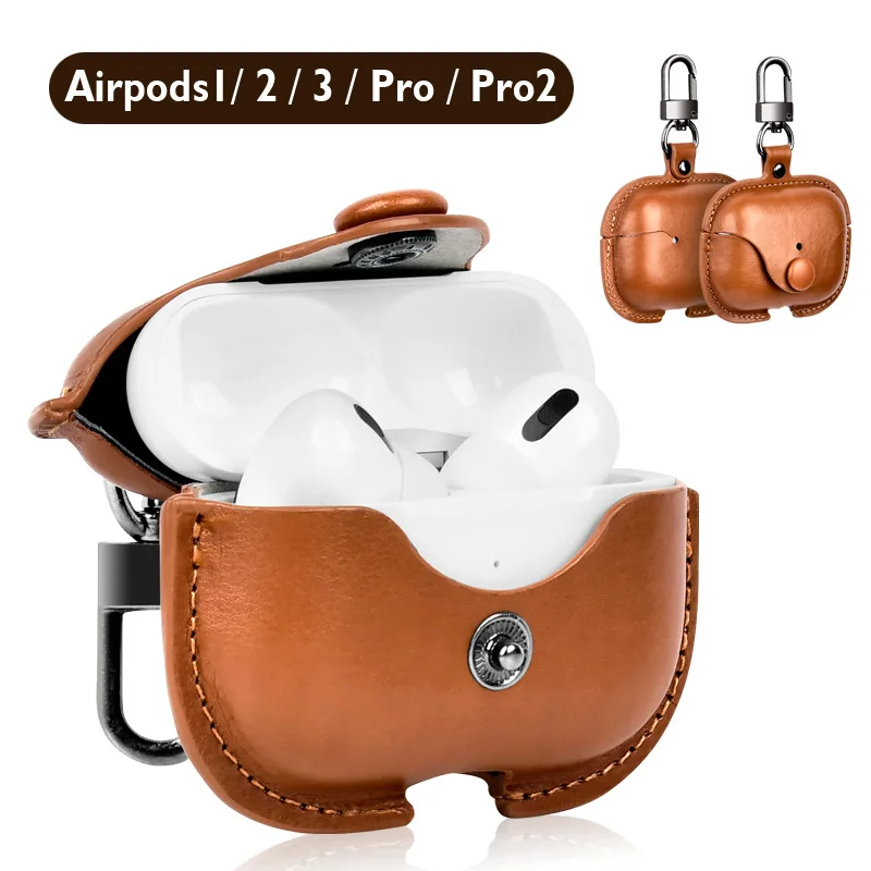 Новинка классический защитный кожаный чехол для наушников портативный Airpod Pro аксессуары Apple