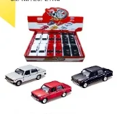 Diecast Model Toy 1:32 Mini Pull Back Open Door Alloy Display Box Plastic Truck ABS Car Plastic Hera 4 Types Set 3 Cartons