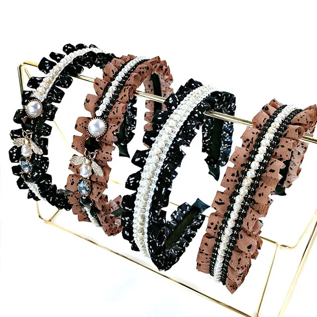 
Wave Hairpin Korean Female Hair Ring Stickers Small Bee Crystal Hair Accessories Temperament Pressure Hair Super Fairy 