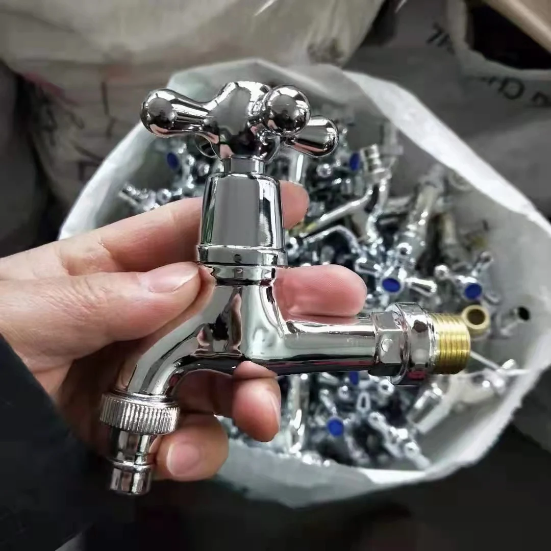 LJ-384 Top sale abs chrome plating kitchen sink tap chrome bathroom plastic basin pvc faucet tap