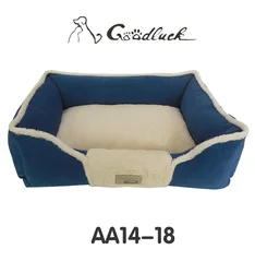 Plush Square dog bed teal factory Wholesale High Quality plush pet Bed Sofa soft Pet Bed Product