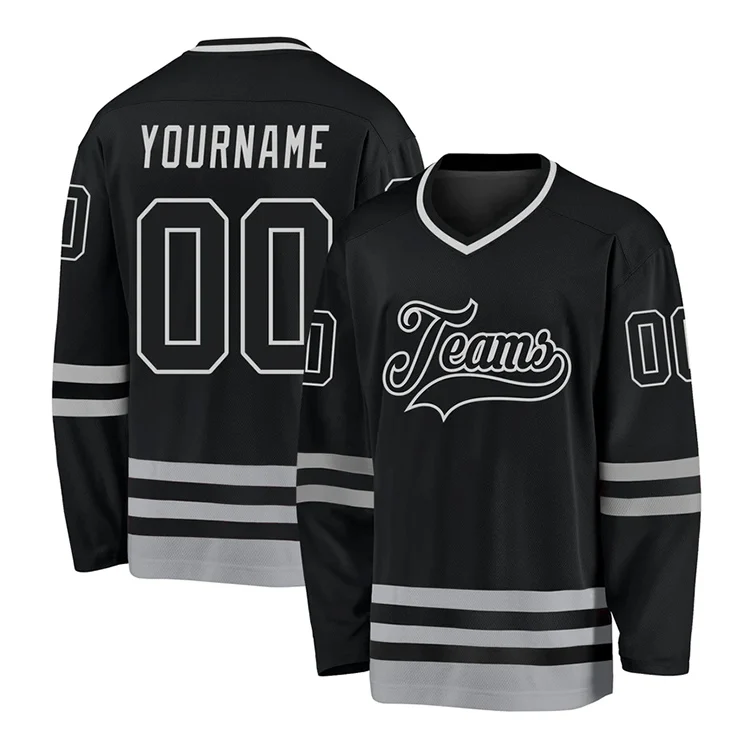 High Quality Hockey Wear Vintage Funny Sublimation Embroidered Long Sleeve Custom Men Ice Hockey Jersey