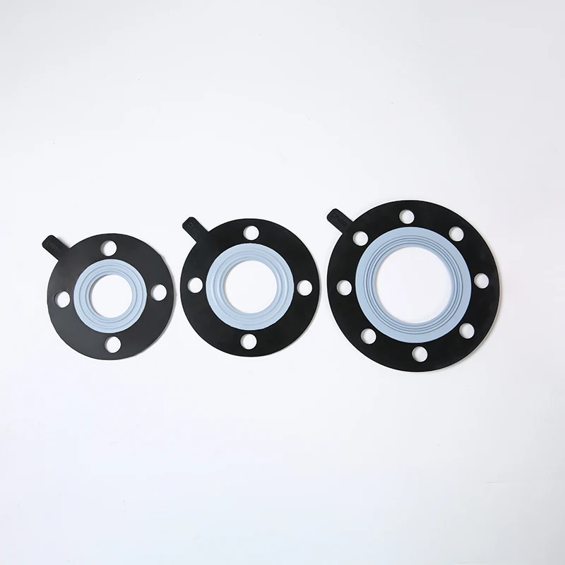 DN25 teflon ptfe coating full face flange gasket DIN standard PN10/ PN16 CLEAN PVC/HP-PVC flange gasket