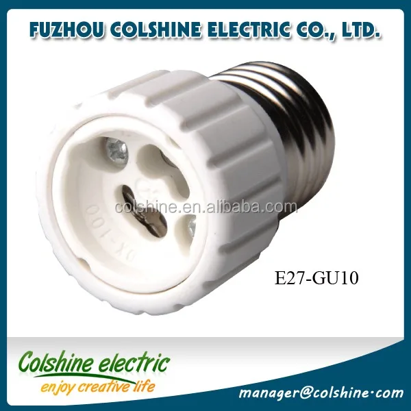 White Adapter Socket E27 to GU10 Light Bulb Converter